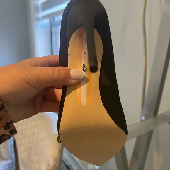 Sam Edelman Deela Black Satin pump size 8 - Picture 4 of 5